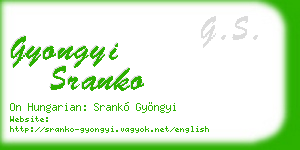 gyongyi sranko business card